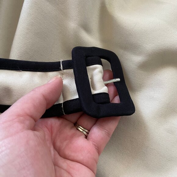 Elle Trench Coat Tan with Black Trim Size 14 - Picture 13 of 15